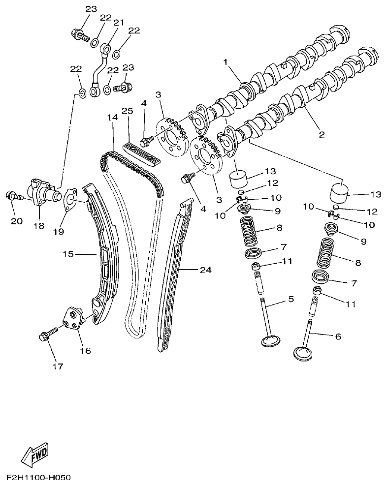 Yamaha FY1800-1HF2H300EA(1)_DE VALVE parts diagram